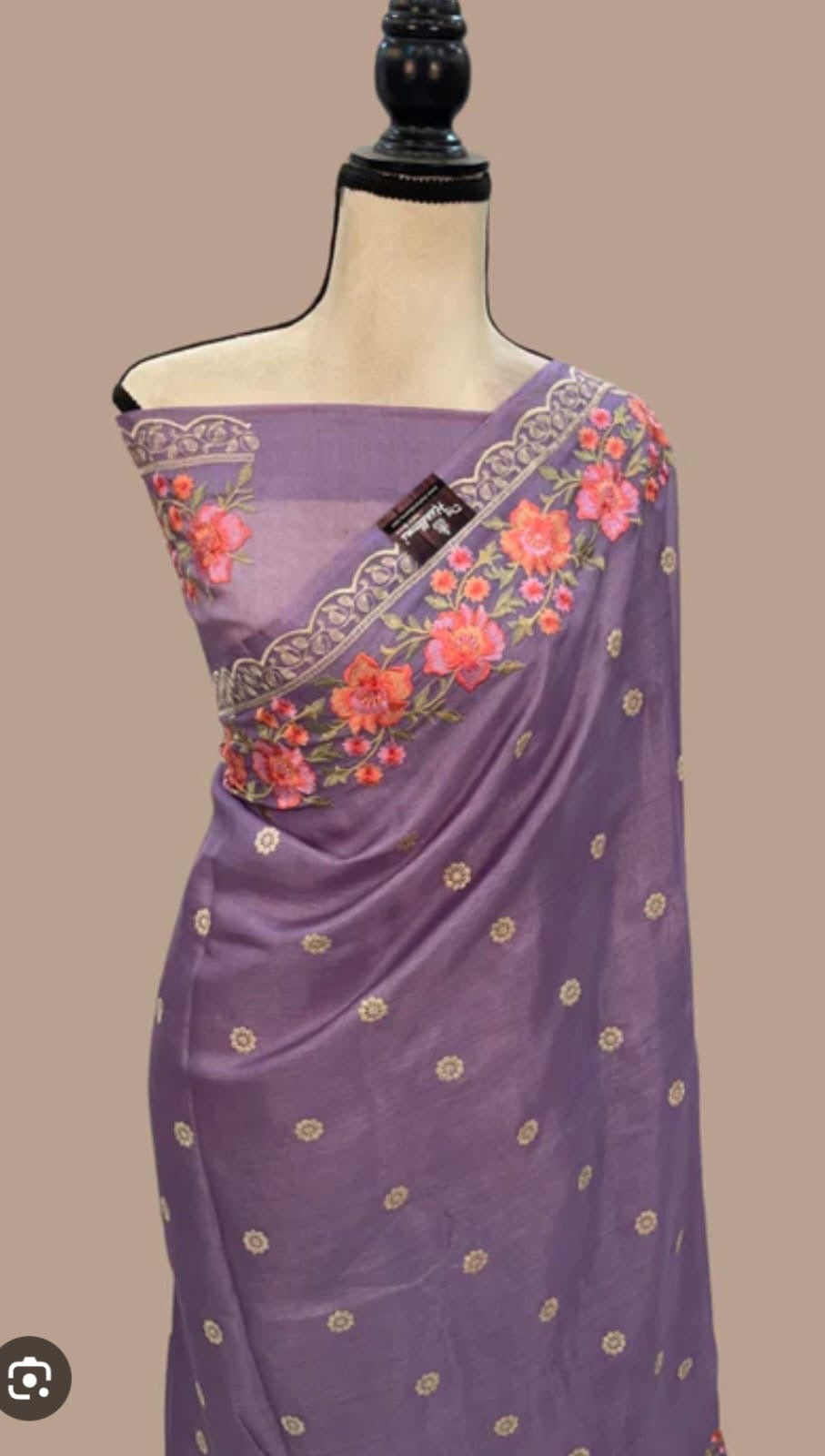 Banarasi Kora Organza Saree with Embroidery Work