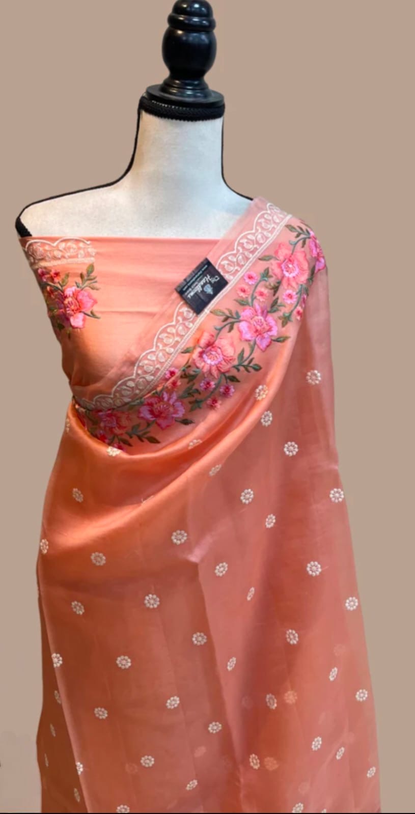 Banarasi Kora Organza Saree with Embroidery