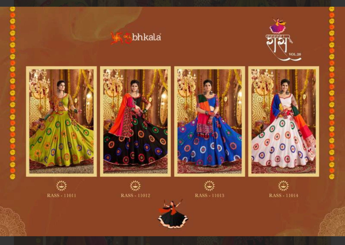Kf Raas Vol 20 Viscose Cotton Navratri Designer Lehenga Choli