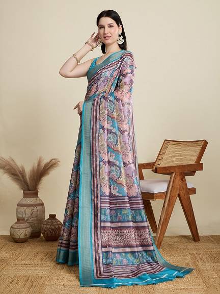 Maahi 179 Printed Cotton Silk Party Wear Saree