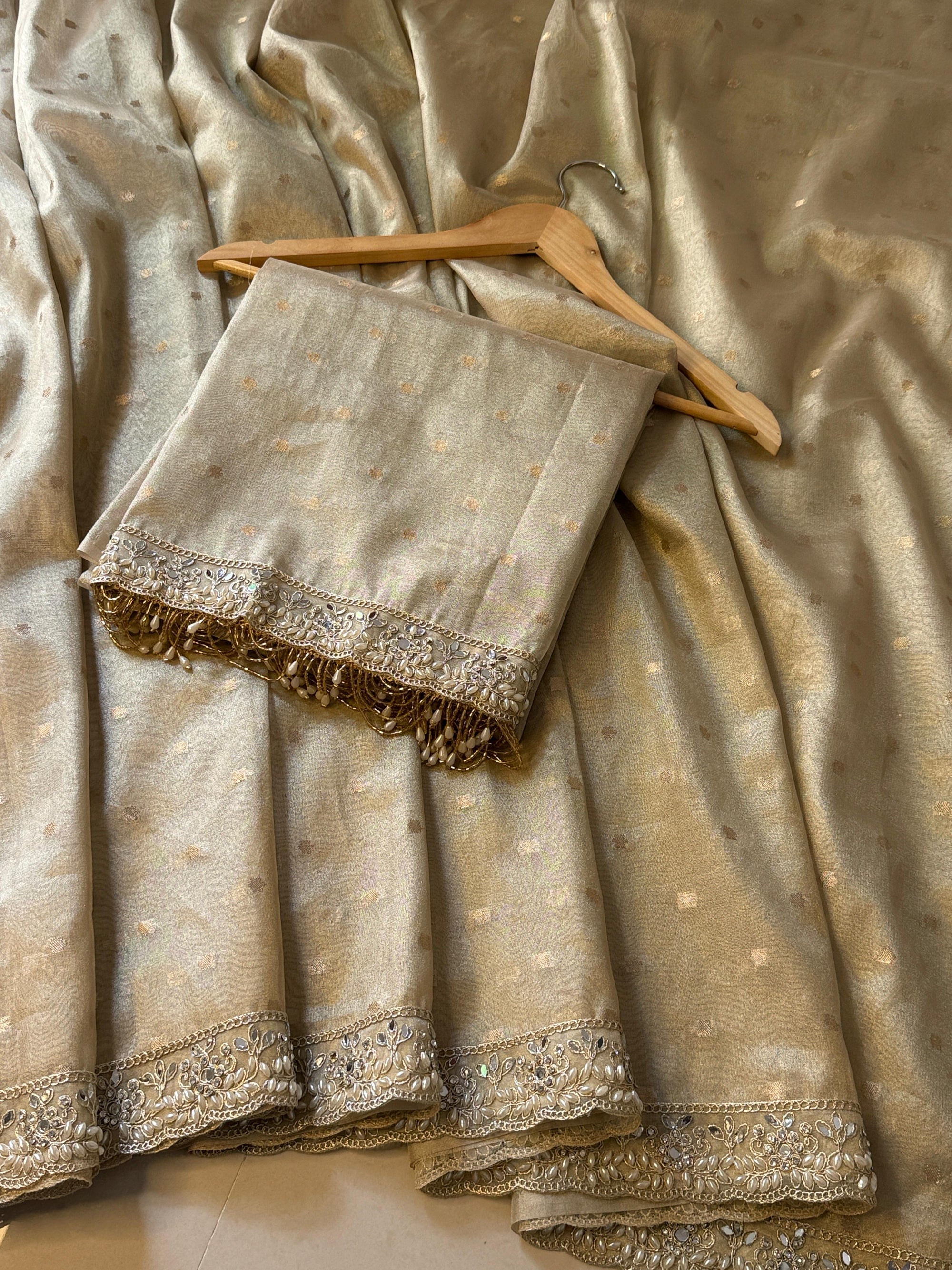 Banarasi Soft Tissue Silk Saree with Booti work