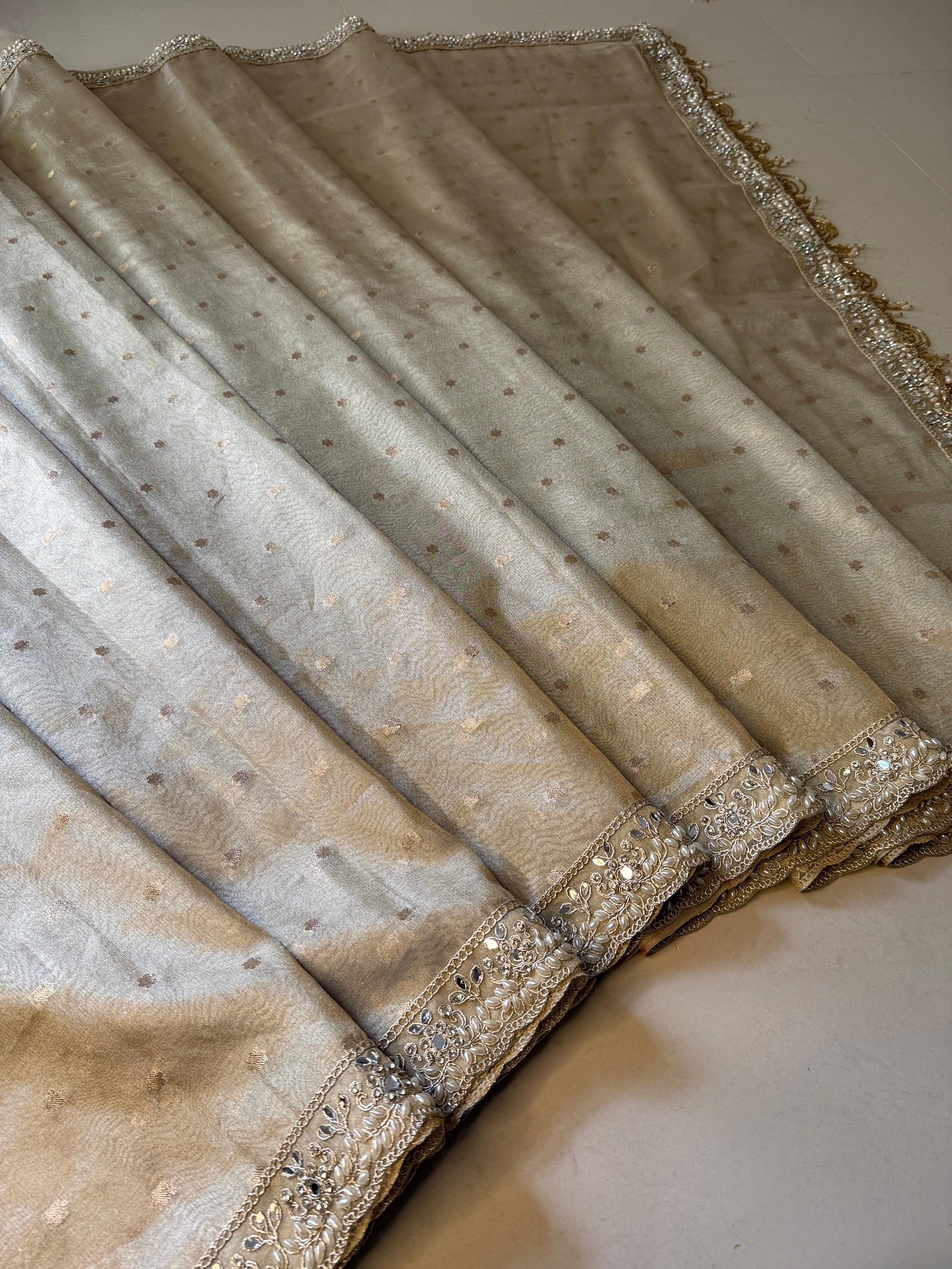 Banarasi Soft Tissue Silk Saree with Booti work