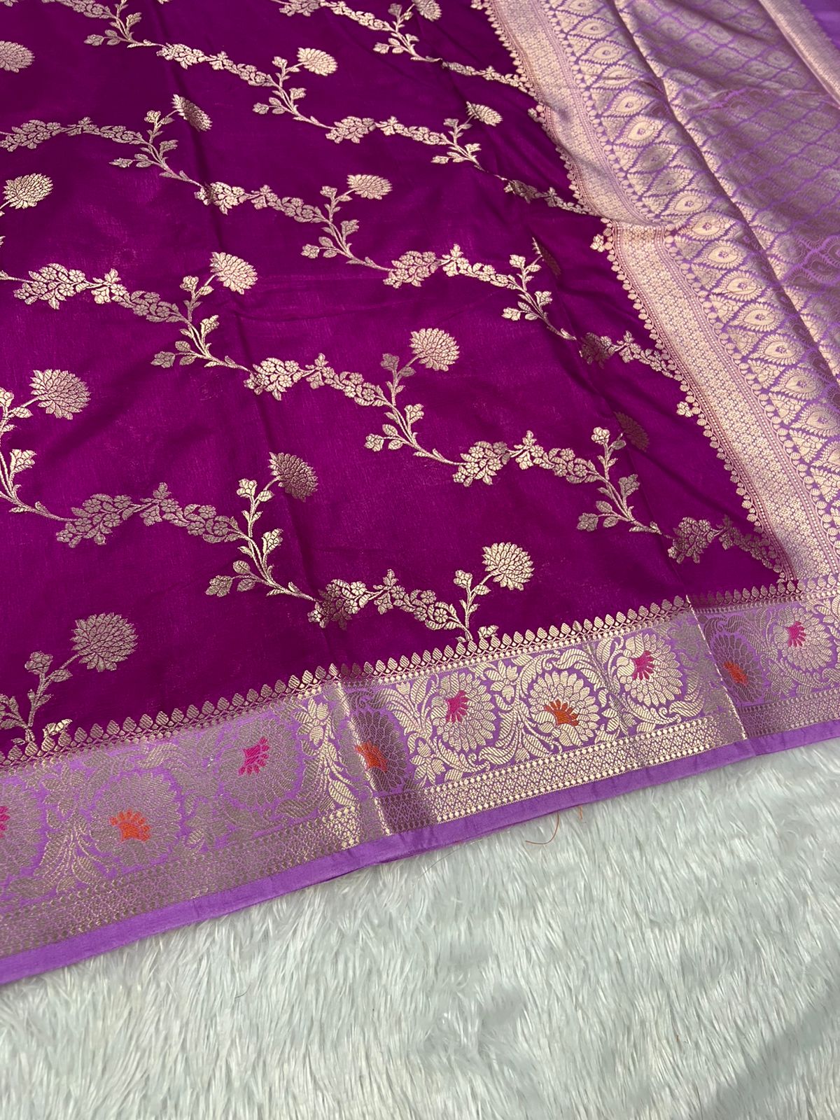 Banarasi Raw Mango Katan Soft Silk Saree : Multiple color options available