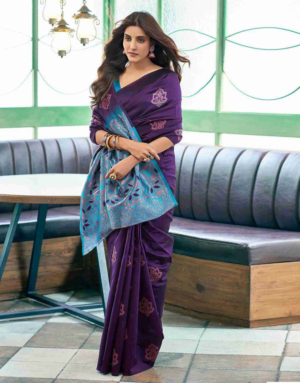 Soft Silk Saree with Jacquard Work