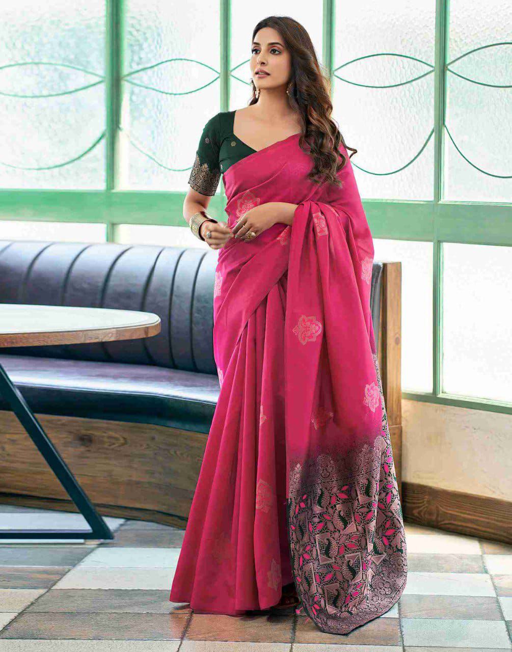 Soft Silk Saree with Jacquard Work