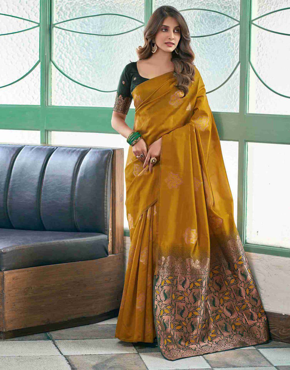 Soft Silk Saree with Jacquard Work