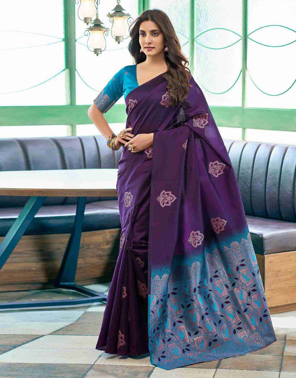 Soft Silk Saree with Jacquard Work