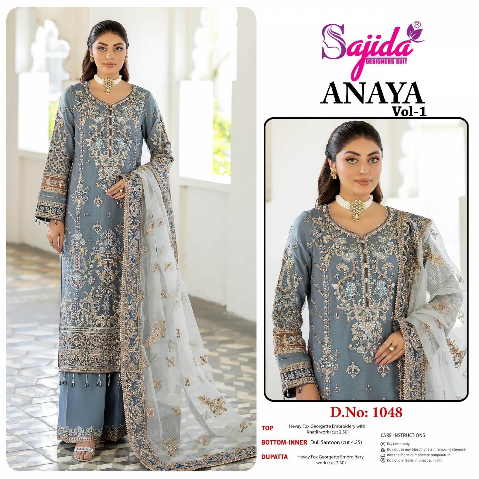 Sajida Anaya Vol 1 Georgette Pakistani Salwar Kameez