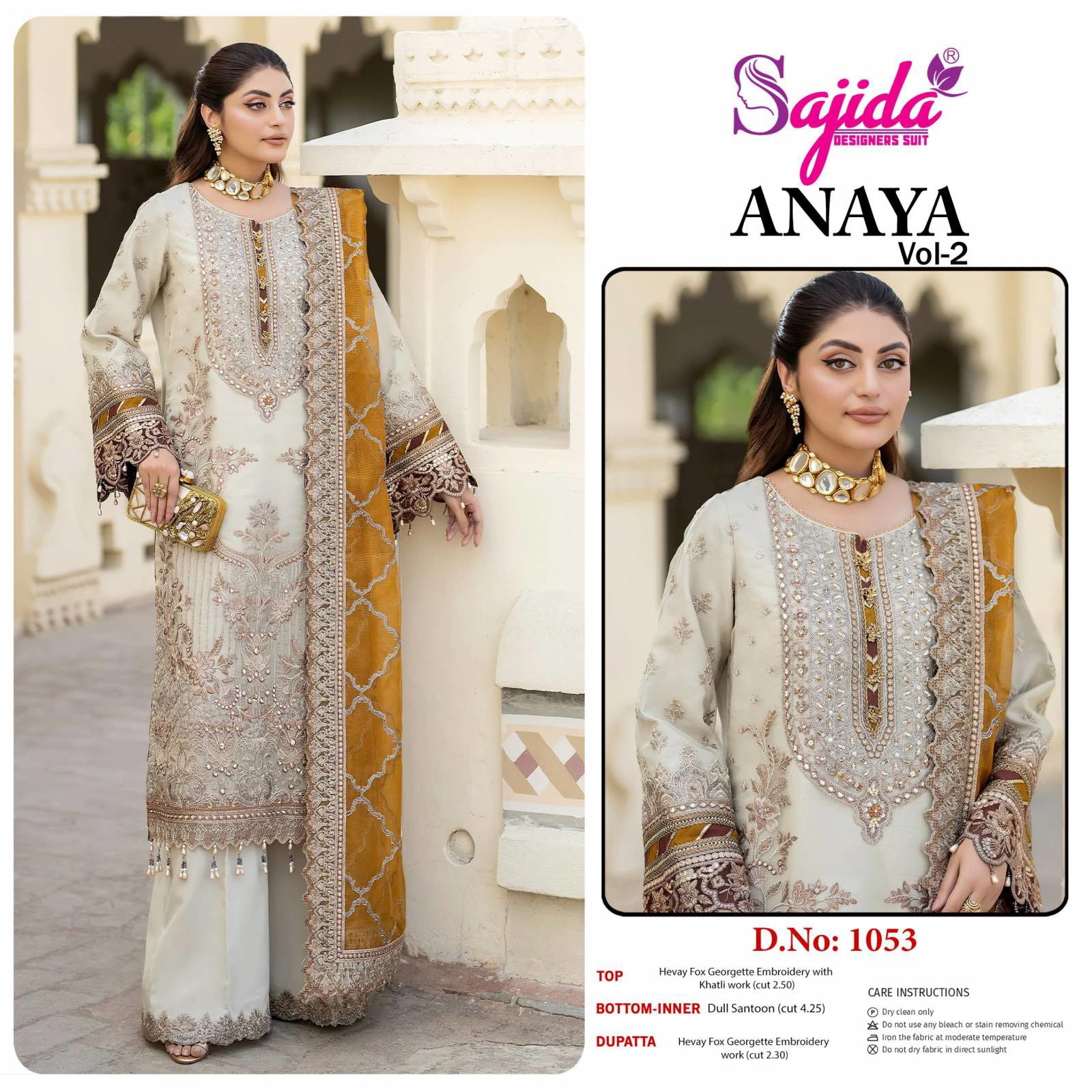 Sajida Anaya Vol 2 Georgette Pakistani Salwar Kameez