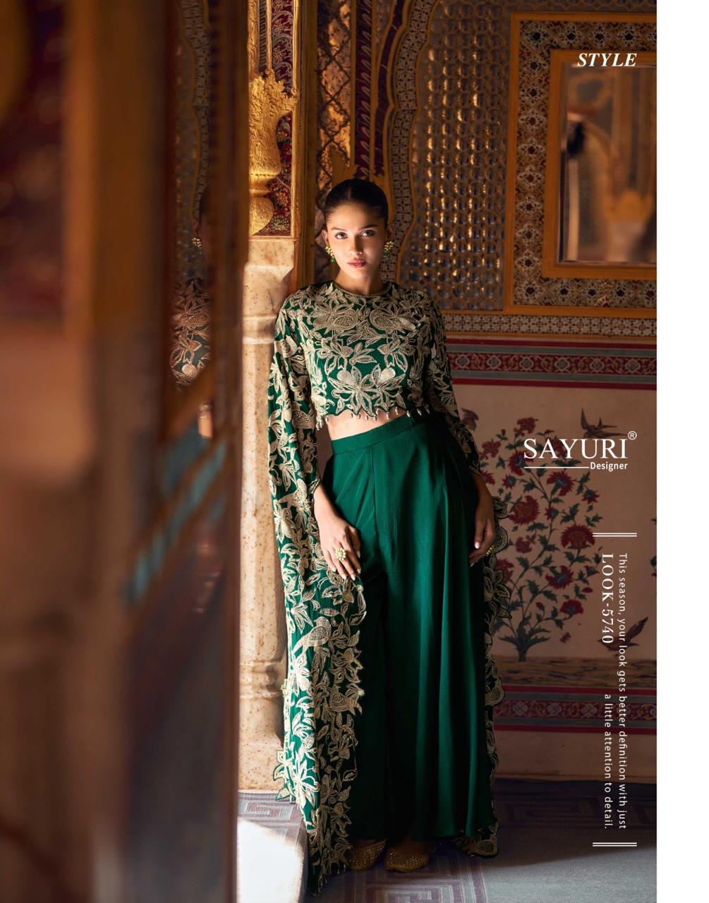 Sayuri Ruchika Chinon Silk Designer Indo Western Collection