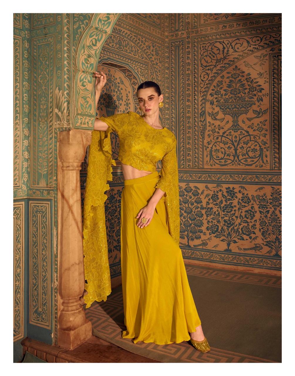 Sayuri Ruchika Chinon Silk Designer Indo Western Collection