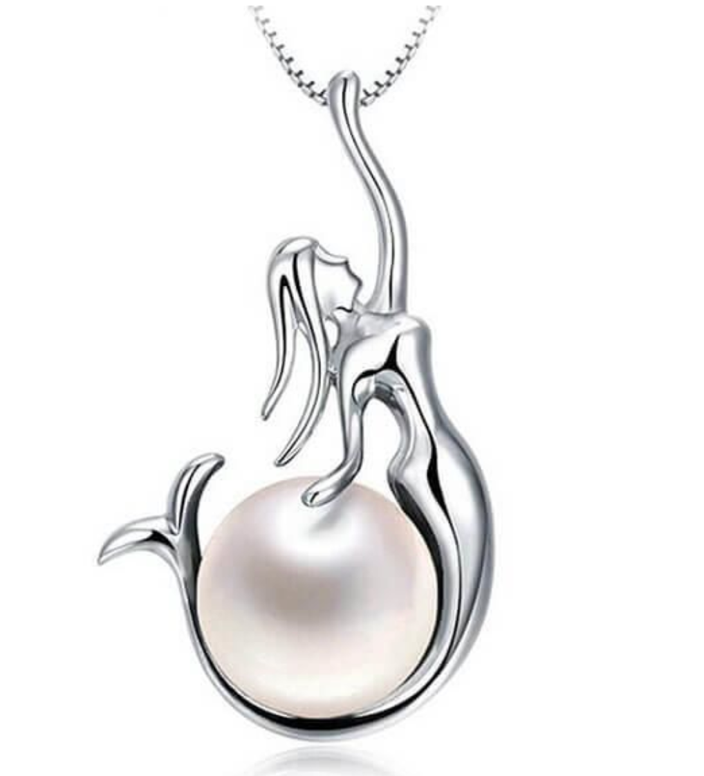 Italo Mermaid Pearl Pendant Necklace