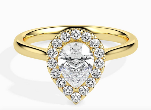 1ct Pear Halo Lab Diamond Sprico Ring