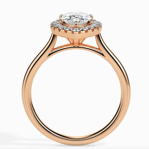 1ct Pear Halo Lab Diamond Sprico Ring