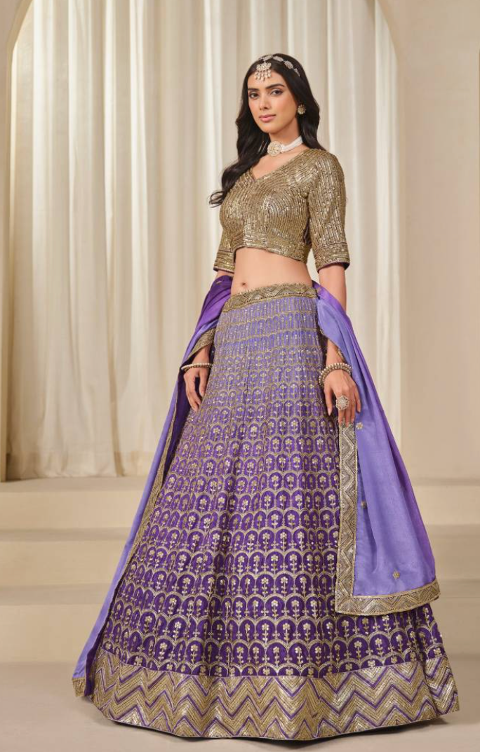 Mehvish Karishma Chinon Silk Designer Lehenga Choli