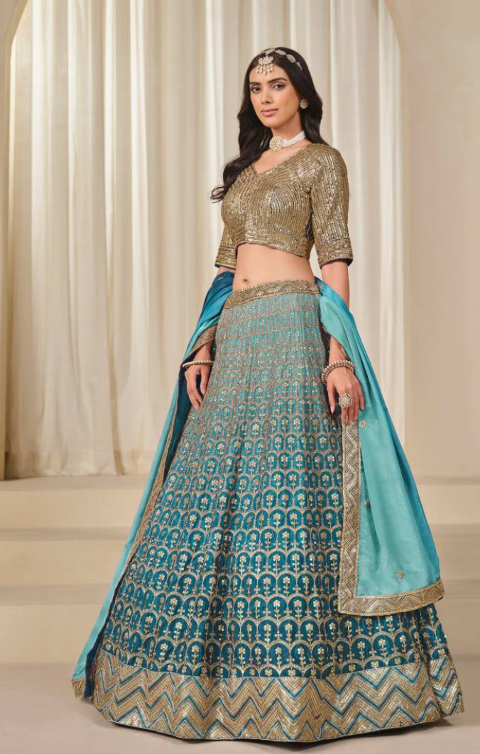 Mehvish Karishma Chinon Silk Designer Lehenga Choli