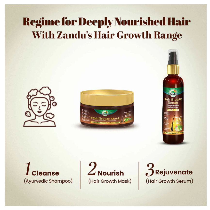 Zandu Ayurvedic Hair Growth Mask (200g) | Scientifically Proven to Promote Hair Growth & Reduce Hair Fall