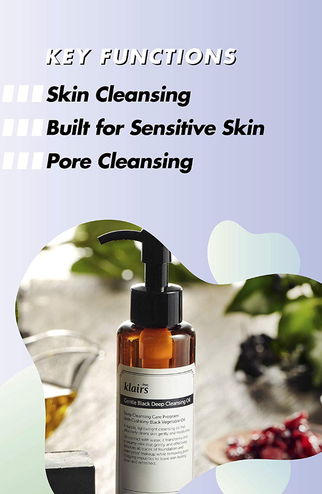 Klairs Gentle Black Deep Cleansing Oil – 150 ml