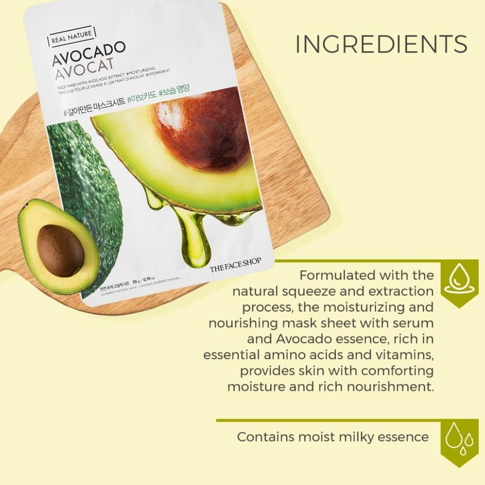 The Face Shop Real Nature Avocado Face Mask