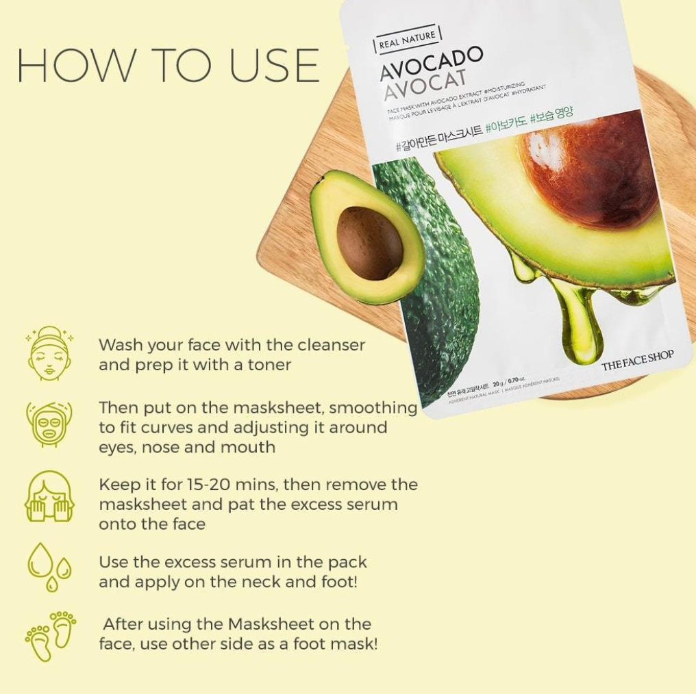 The Face Shop Real Nature Avocado Face Mask
