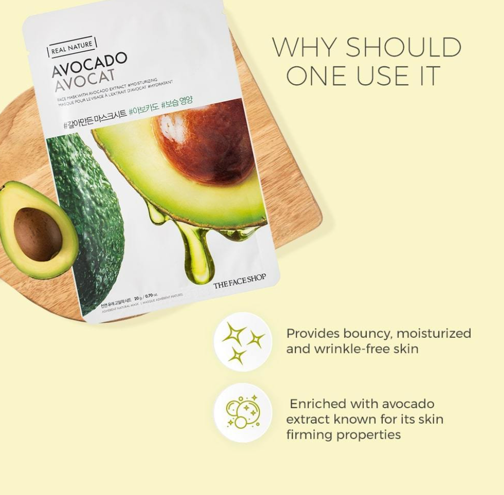 The Face Shop Real Nature Avocado Face Mask