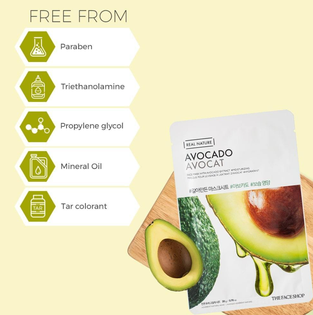 The Face Shop Real Nature Avocado Face Mask