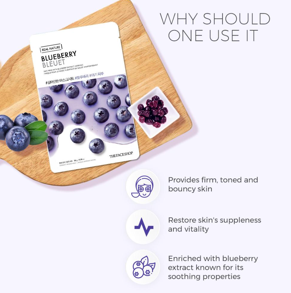 The Face Shop Real Nature Blueberry Face Mask