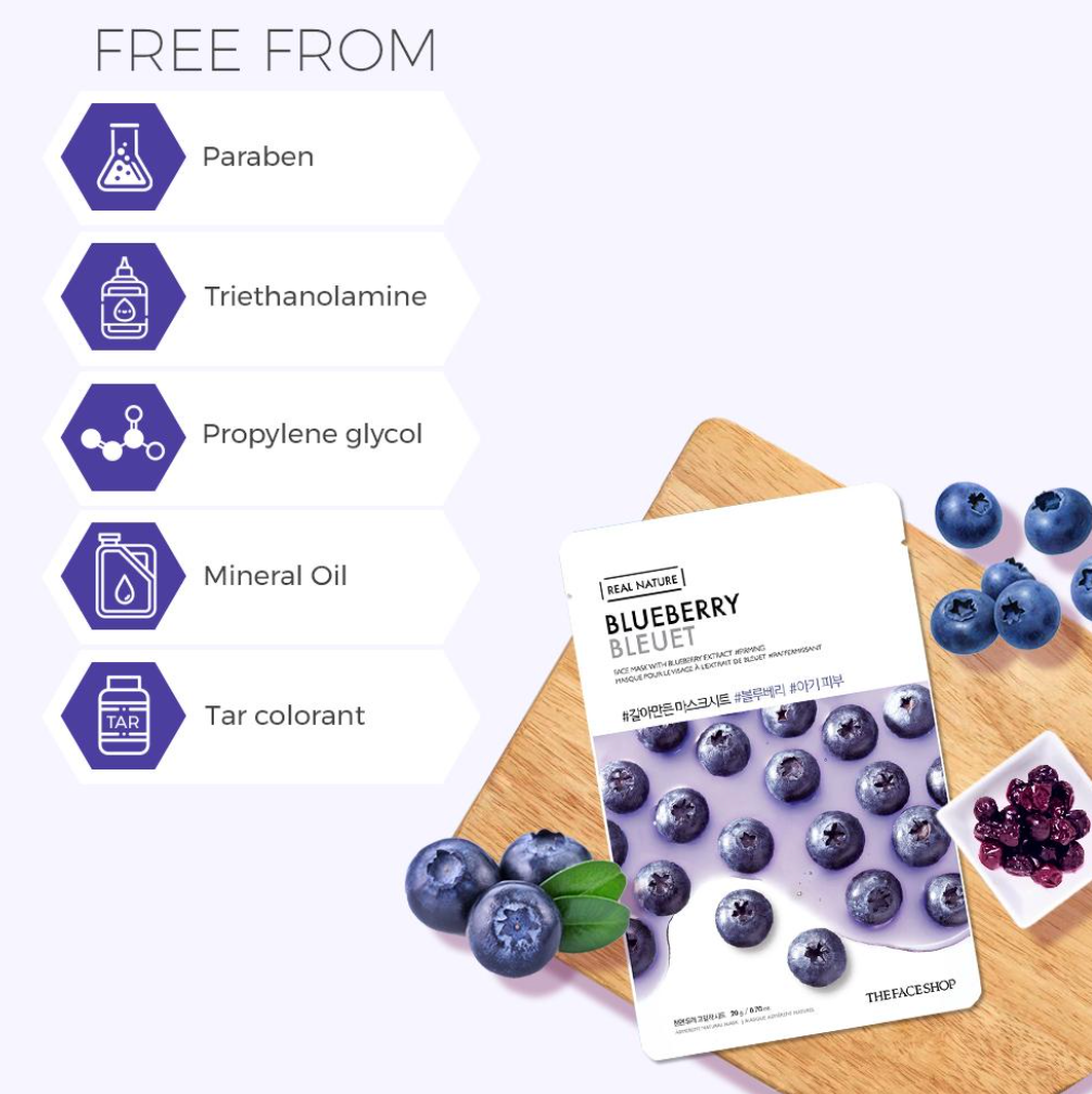 The Face Shop Real Nature Blueberry Face Mask