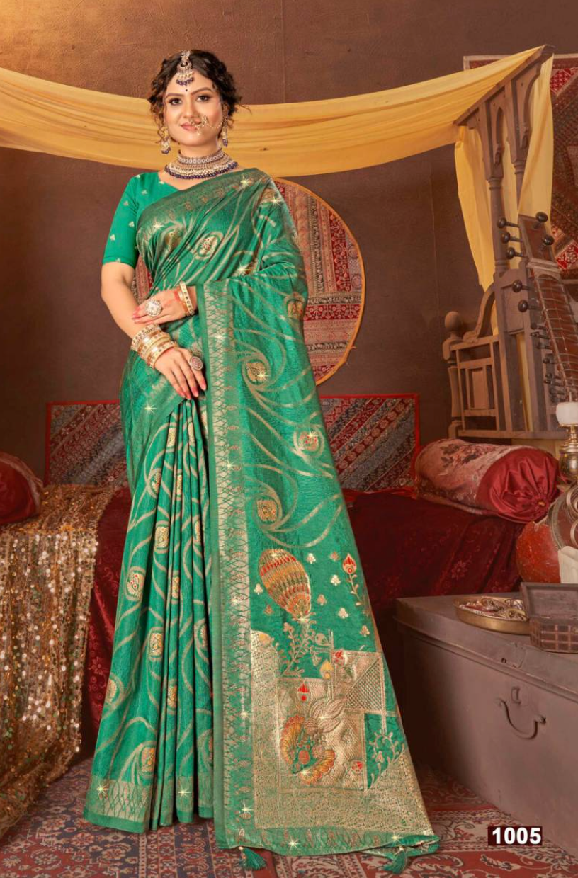 Dola Silk Saree with swarovski work