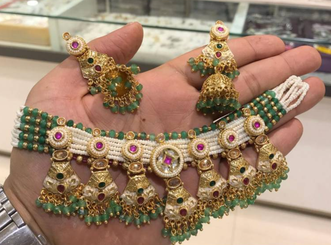 Brass High Gold Kundan Hasadi Set 10