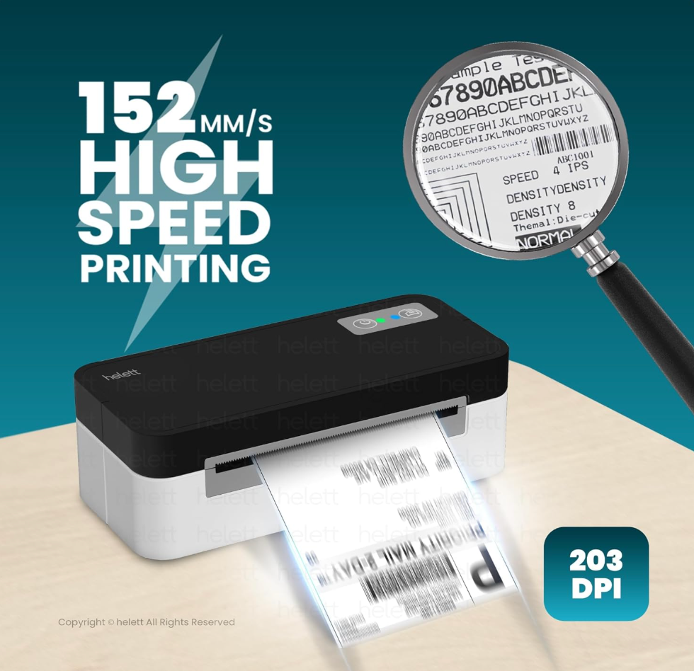 Helett® H30C Lite USB Direct Thermal 4×6 Shipping Label Printer(Barcode)Adjustable Label Size