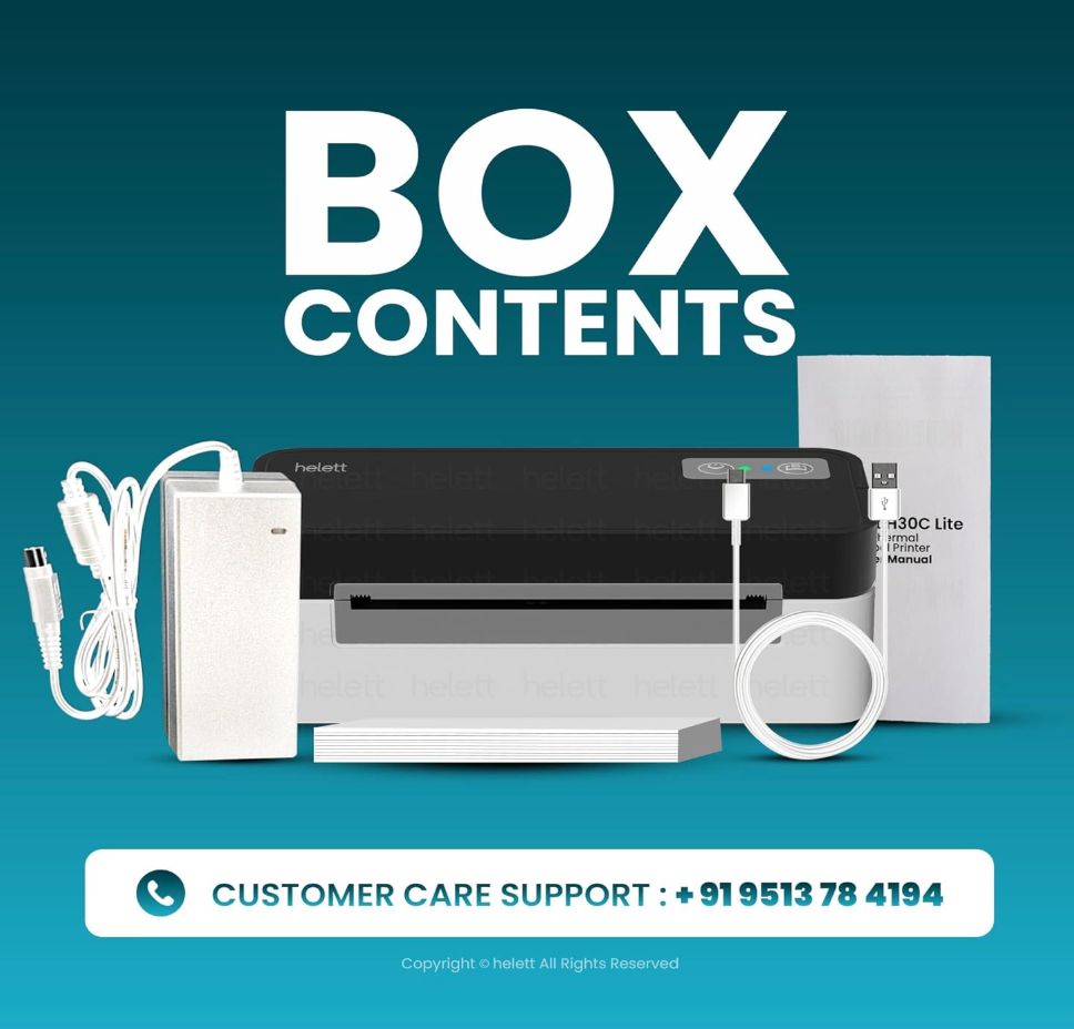 Helett® H30C Lite USB Direct Thermal 4×6 Shipping Label Printer(Barcode)Adjustable Label Size