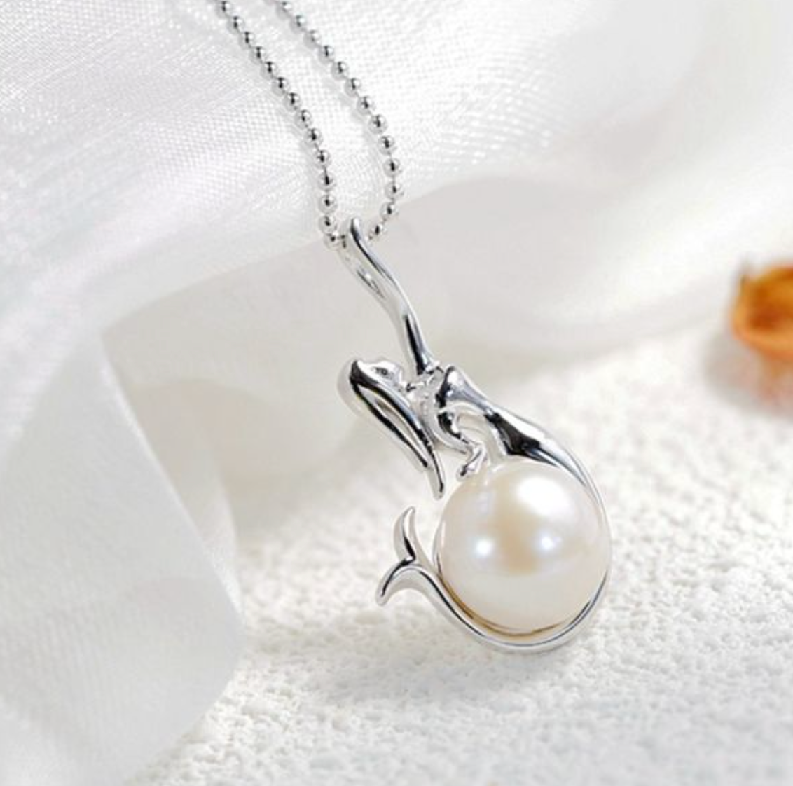Italo Mermaid Pearl Pendant Necklace