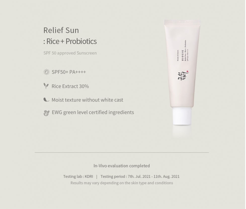 Beauty of Joseon – Relief Sun : Rice + Probiotics 50ml
