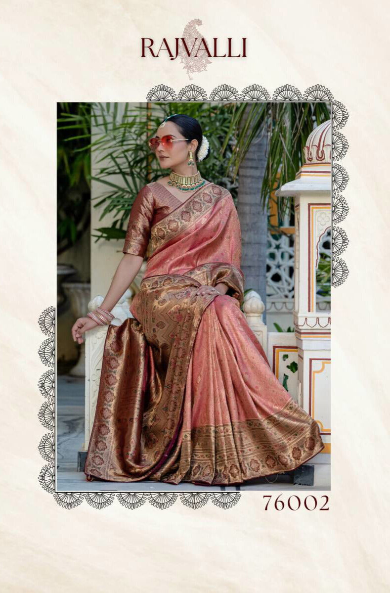 Sethnic Rajvalli Kanjivaram Silk Meenakari Woven Saree