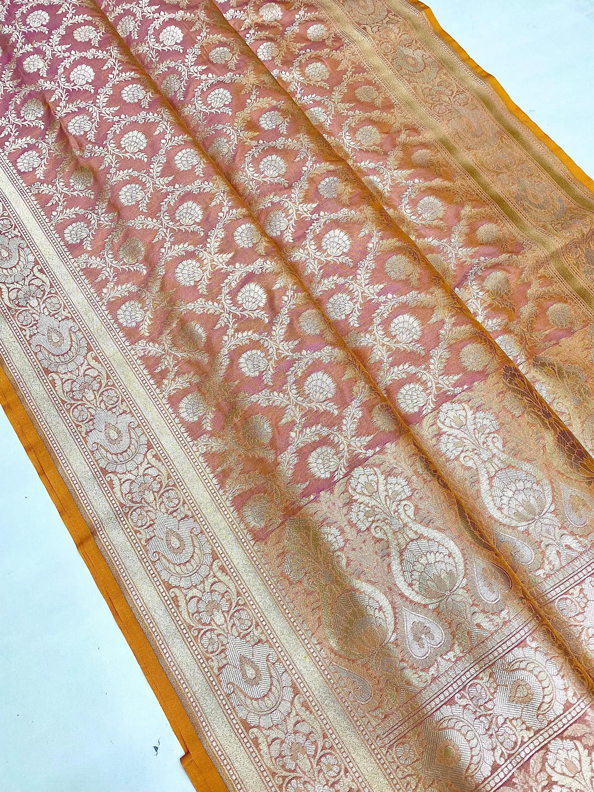 Banarasi Semi Katan Handloom Soft Silk Saree