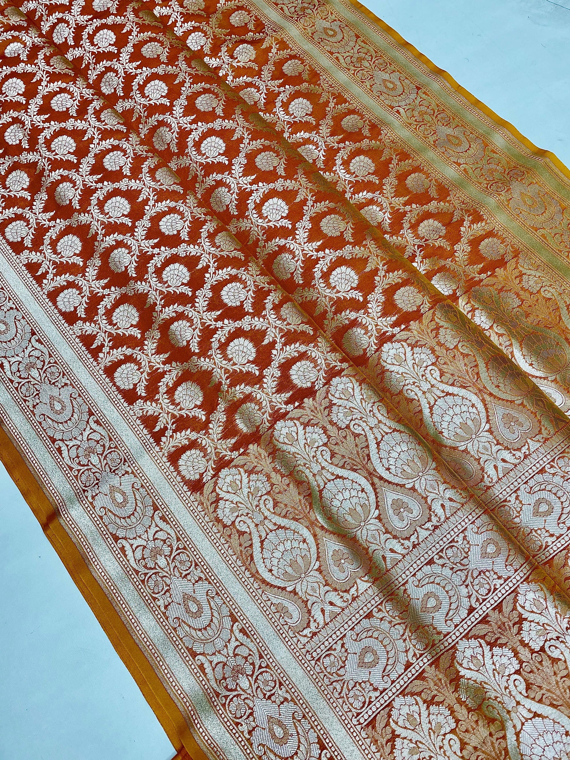 Banarasi Semi Katan Handloom Soft Silk Saree