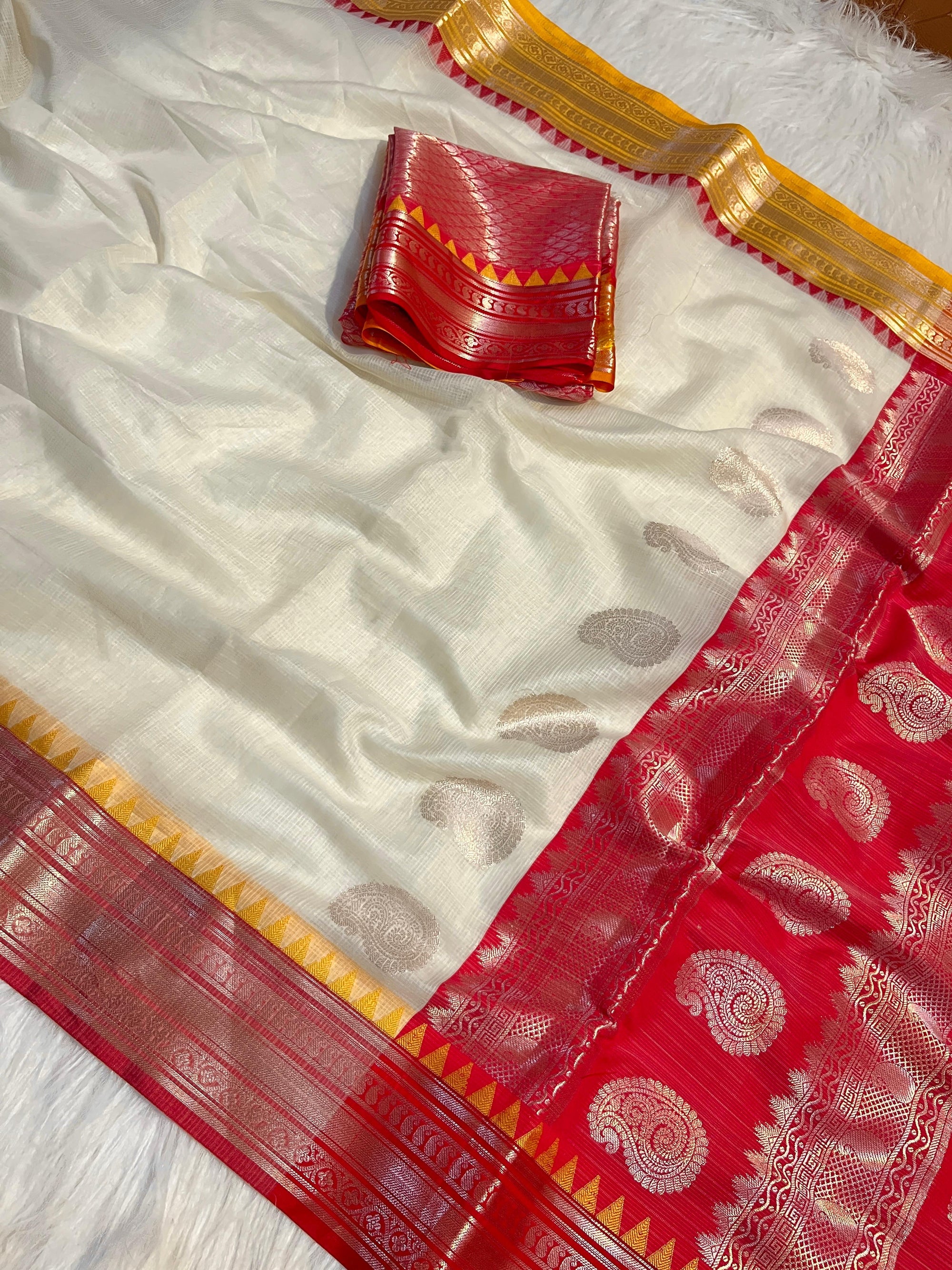 Banarasi Kota Check Saree