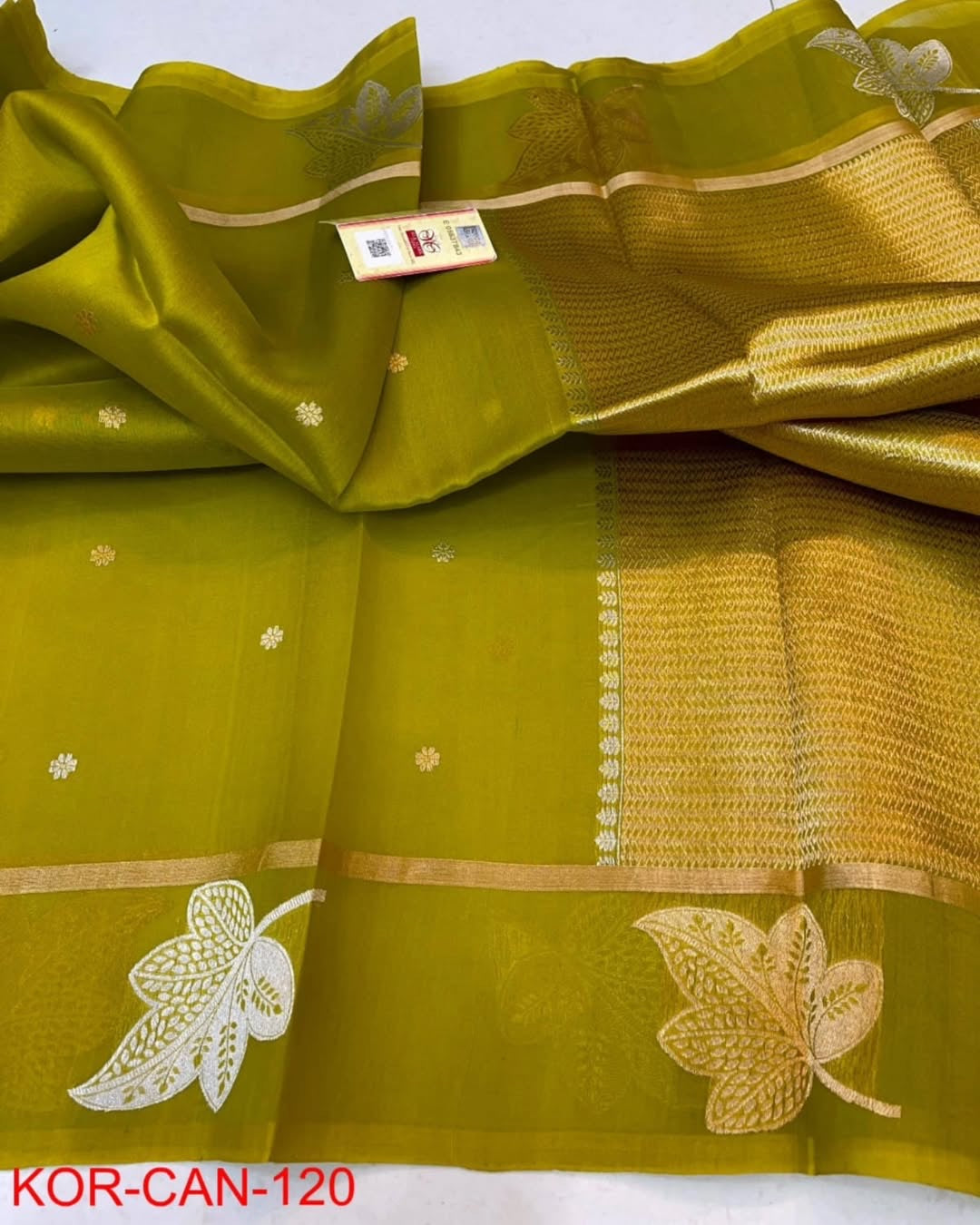 Banarasi Kora Organza Saree in Vibrant color options