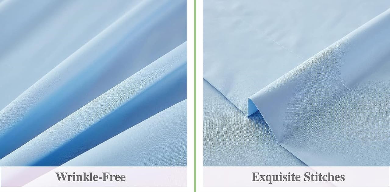 Seasons Microfiber Bedsheet for Double Bed, Sky Blue Color
