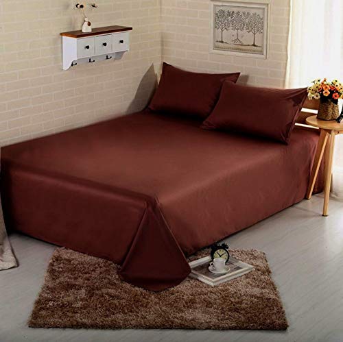 Seasons Double Brown Bedsheet with 2 Pillow Cover