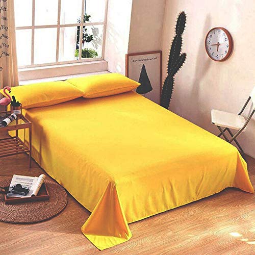Seasons Double Yellow Colour Bedsheet with 2 Pillow Cover