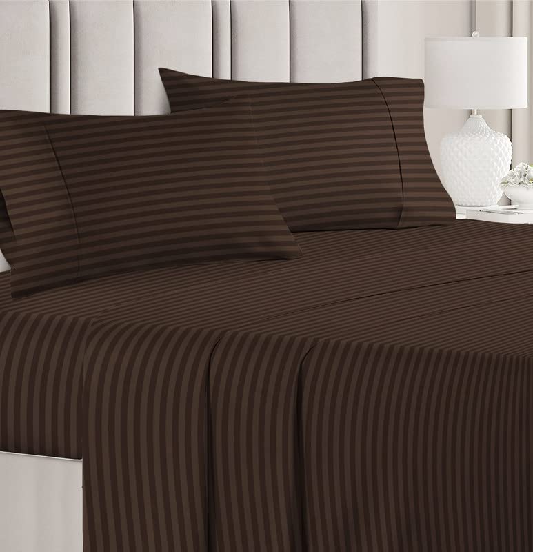 Seasons Bedsheet for Double Bed King Size with 2 Pillow Covers, Brown