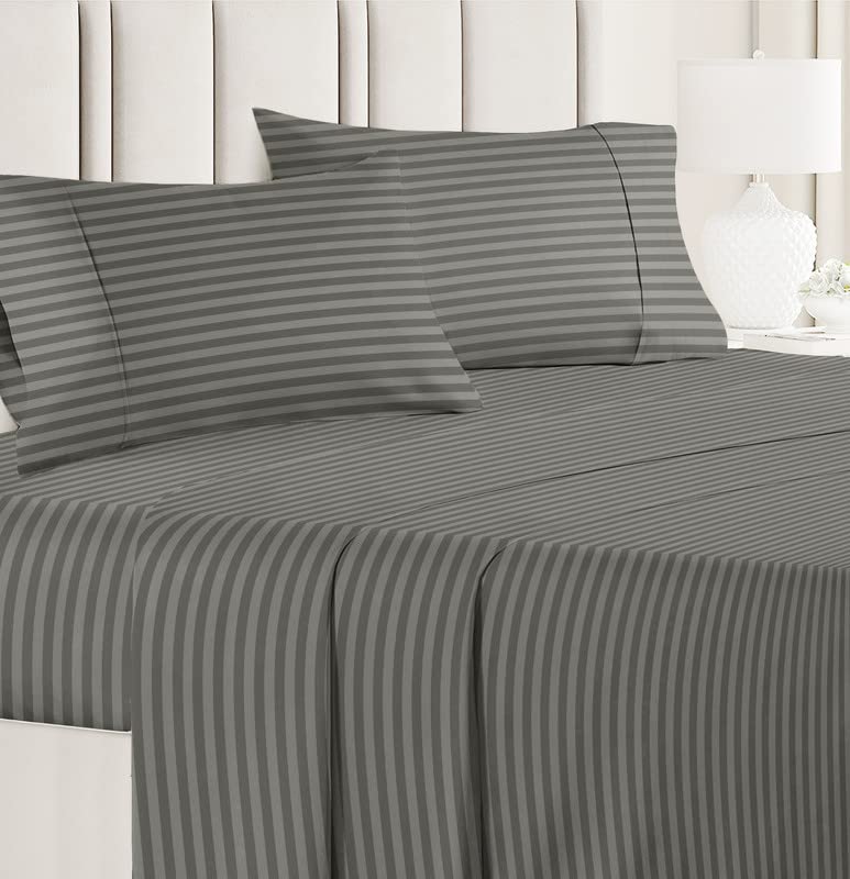 Seasons Bedsheet for Double Bed King Size with 2 Pillow Covers,Grey