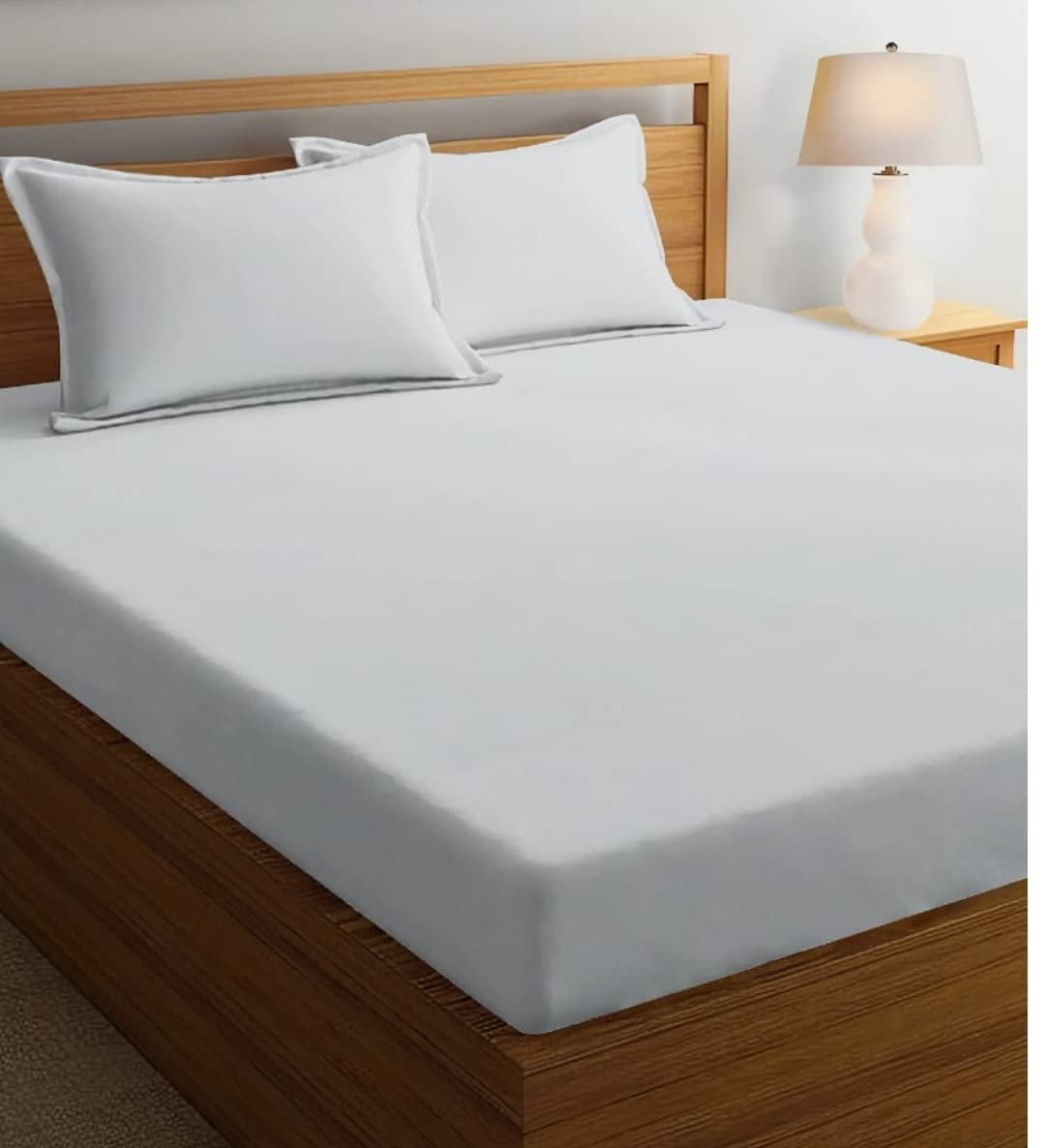 Seasons Double Bedsheet with 2 Pillow Covers,Grey