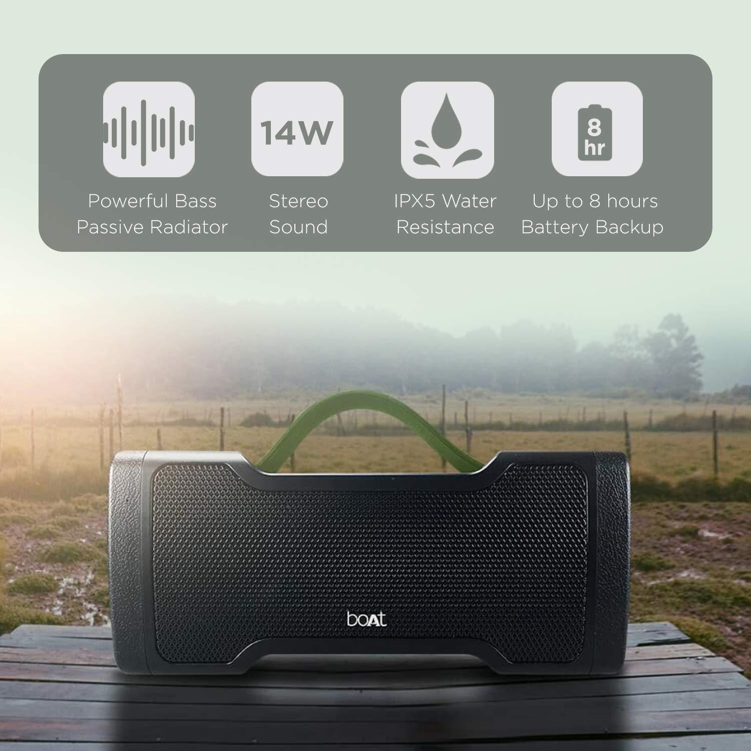 boAt Stone 1000 / Stone 1010 14 W Portable Bluetooth Speaker?(Black, Stereo Channel)