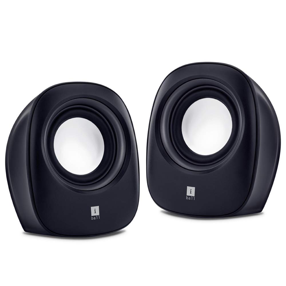 iball SoundWave 2 Multimedia 2.0 -Black 4 W Portable Laptop/Desktop Speaker?(Black, 2.0 Channel)