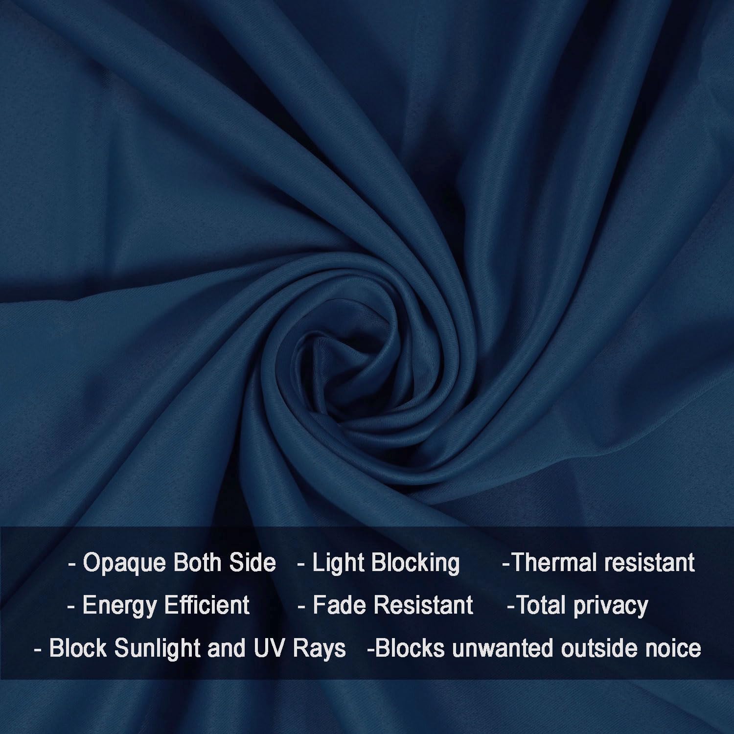 Seasons Navy Blue  Colour Curtains 4 Feet & Single Piece