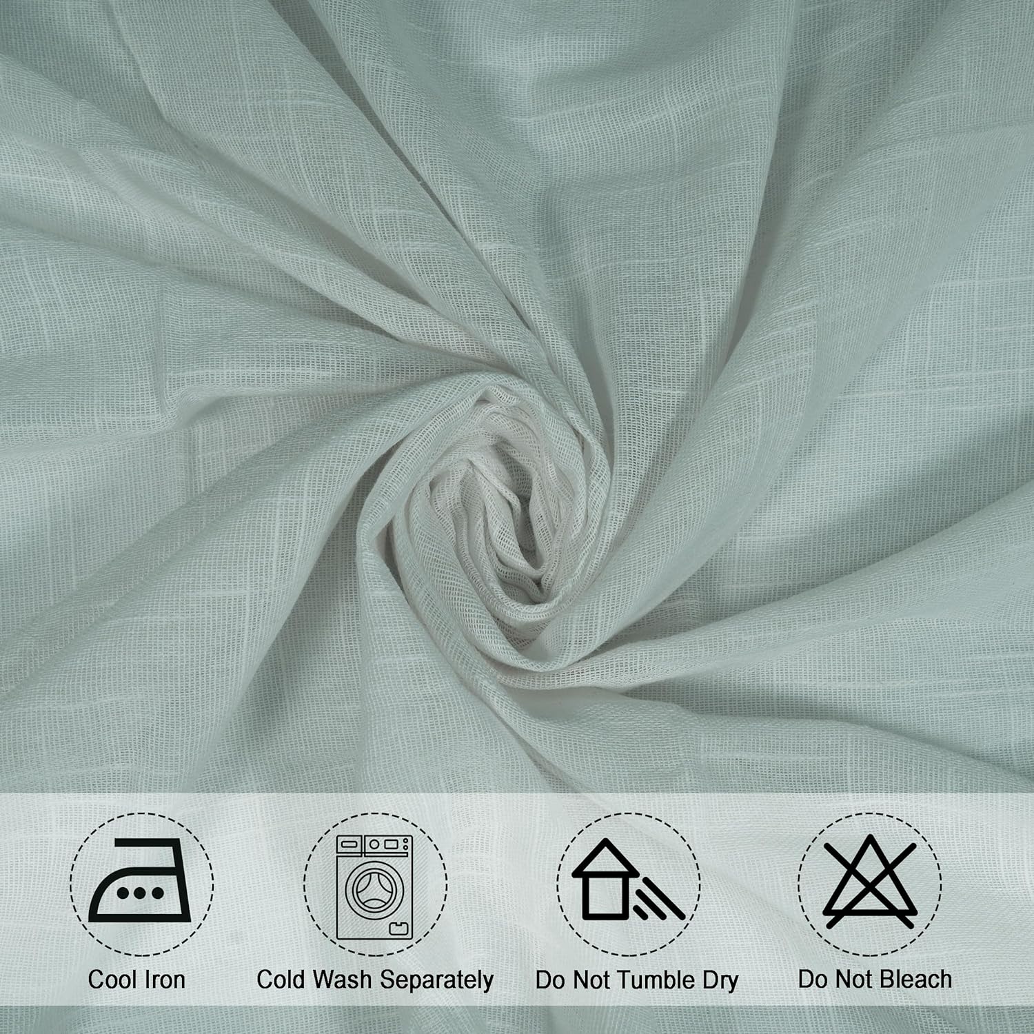 Seasons Sheer Curtains for Window Transparent 5 Feet Long, Silver Grey