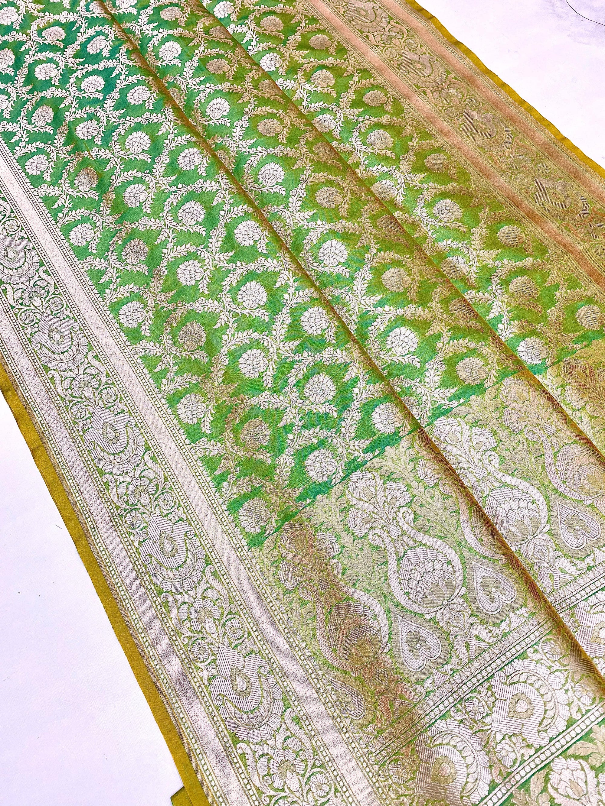 Banarasi Semi Katan Handloom Soft Silk Saree